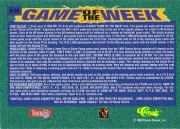 1995 Pro Line - Game of the Week Home #H-28 Steve Walsh / Scott Mitchell Back
