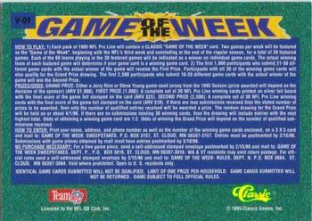 1995 Pro Line - Game of the Week Prizes #V-9 Junior Seau / Randall Cunningham Back