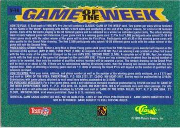 1995 Pro Line - Game of the Week Prizes #V-14 Jerry Rice / Michael Irvin Back