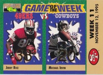 1995 Pro Line - Game of the Week Prizes #V-14 Jerry Rice / Michael Irvin Front
