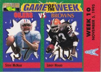 1995 Pro Line - Game of the Week Prizes #V-16 Steve McNair / Leroy Hoard Front