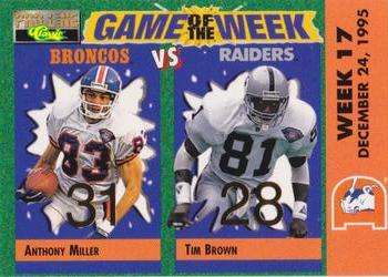 1995 Pro Line - Game of the Week Prizes #V-21 Anthony Miller / Tim Brown Front