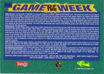 1995 Pro Line - Game of the Week Prizes #H-23 Shannon Sharpe / Neil Smith Back