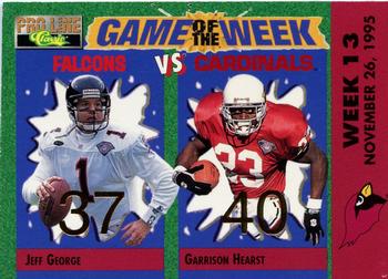 1995 Pro Line - Game of the Week Prizes #H-30 Jeff George / Garrison Hearst Front