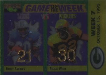 1995 Pro Line - Game of the Week Prizes Foil #H-01 Barry Sanders / Reggie White Front