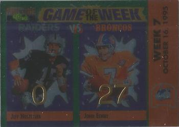 1995 Pro Line - Game of the Week Prizes Foil #H-02 Jeff Hostetler / John Elway Front
