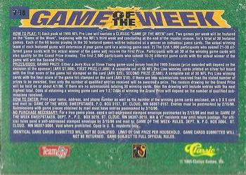 1995 Pro Line - Game of the Week Prizes Foil #V-18 Andre Rison / Ki-Jana Carter Back