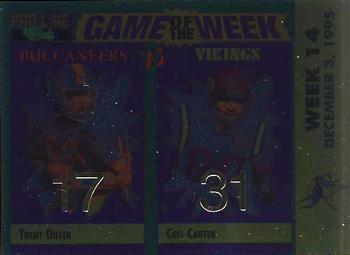 1995 Pro Line - Game of the Week Prizes Foil #H-27 Trent Dilfer / Cris Carter Front