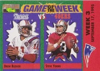 1995 Pro Line - Game of the Week Visitor #V-10 Drew Bledsoe / Steve Young Front