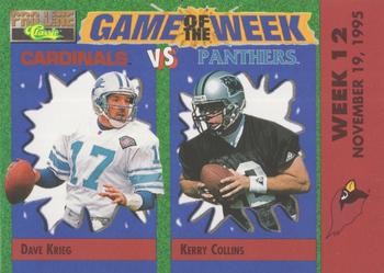 1995 Pro Line - Game of the Week Visitor #V-11 Dave Krieg / Kerry Collins Front