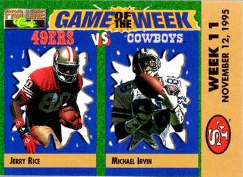 1995 Pro Line - Game of the Week Visitor #V-14 Jerry Rice / Michael Irvin Front