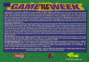 1995 Pro Line - Game of the Week Visitor #V-20 Brett Favre / Warren Moon Back
