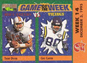 1995 Pro Line - Game of the Week Visitor #V-27 Trent Dilfer / Cris Carter Front