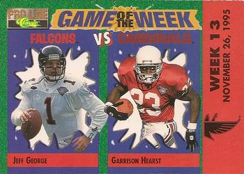 1995 Pro Line - Game of the Week Visitor #V-30 Jeff George / Garrison Hearst Front
