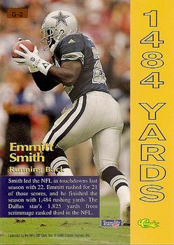 1995 Pro Line - Grand Gainers #G-2 Emmitt Smith Back