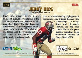 1995 Pro Line - Impact Gold #I-23 Jerry Rice Back