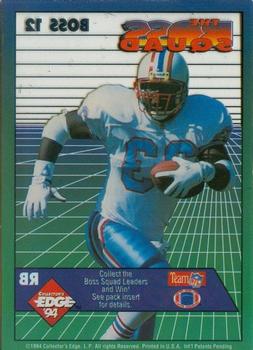 1994 Collector's Edge - The Boss Squad #12 Gary Brown Back