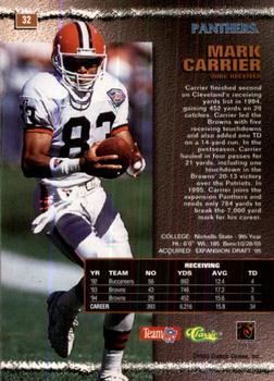 1995 Pro Line - St. Louis National Sports Collectors Convention Silver #32 Mark Carrier Back