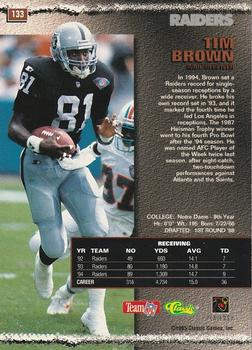 1995 Pro Line - St. Louis National Sports Collectors Convention Silver #133 Tim Brown Back