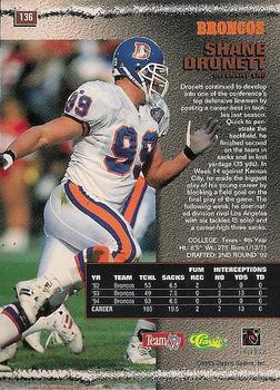1995 Pro Line - St. Louis National Sports Collectors Convention Silver #136 Shane Dronett Back