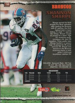 1995 Pro Line - St. Louis National Sports Collectors Convention Silver #150 Shannon Sharpe Back