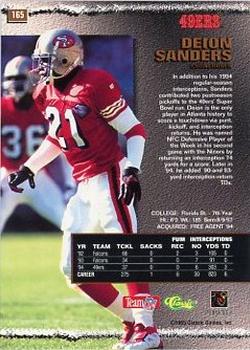 1995 Pro Line - St. Louis National Sports Collectors Convention Silver #165 Deion Sanders Back