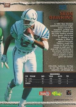 1995 Pro Line - St. Louis National Sports Collectors Convention Silver #257 Sean Dawkins Back