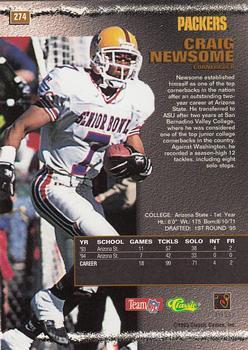 1995 Pro Line - St. Louis National Sports Collectors Convention Silver #274 Craig Newsome Back