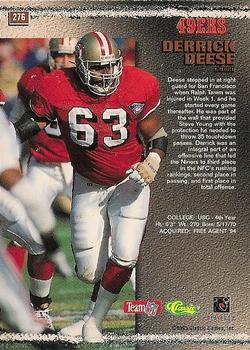 1995 Pro Line - St. Louis National Sports Collectors Convention Silver #276 Derrick Deese Back