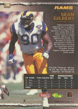 1995 Pro Line - Printer's Proofs #290 Sean Gilbert Back