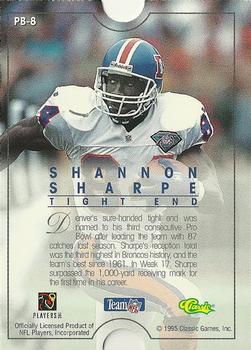 1995 Pro Line - Pro Bowl #PB-8 Shannon Sharpe Back