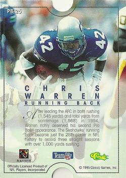 1995 Pro Line - Pro Bowl #PB-25 Chris Warren Back