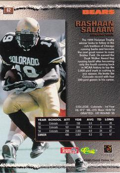 1995 Pro Line - Silver #62 Rashaan Salaam Back