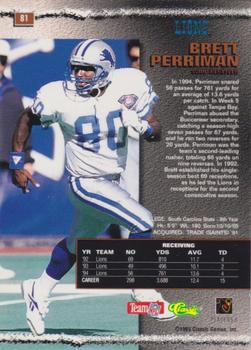 1995 Pro Line - Silver #81 Brett Perriman Back