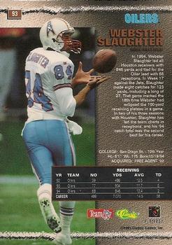 1995 Pro Line - Silver #93 Webster Slaughter Back
