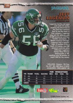 1995 Pro Line - Silver #120 Jeff Lageman Back