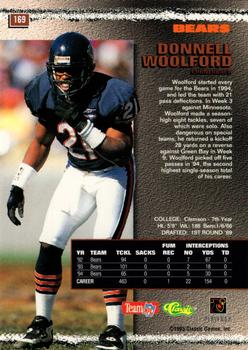 1995 Pro Line - Silver #169 Donnell Woolford Back