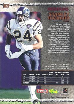 1995 Pro Line - Silver #172 Stanley Richard Back