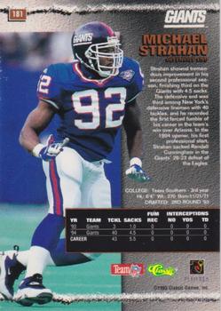 1995 Pro Line - Silver #181 Michael Strahan Back