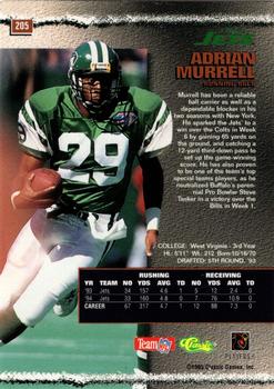 1995 Pro Line - Silver #205 Adrian Murrell Back