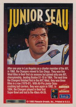 1995 Score Pin-Cards #NNO Junior Seau Back