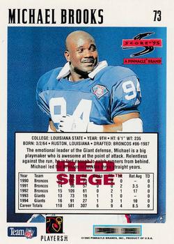 1995 Score - Red Siege #73 Michael Brooks Back