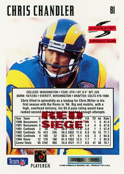 1995 Score - Red Siege #81 Chris Chandler Back