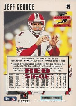 1995 Score - Red Siege #89 Jeff George Back