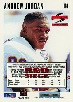 1995 Score - Red Siege #140 Andrew Jordan Back