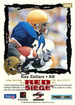 1995 Score - Red Siege #244 Ray Zellars Back