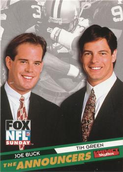 1995 SkyBox Impact - NFL on FOX: The Announcers #5 Joe Buck / Tim Green Front