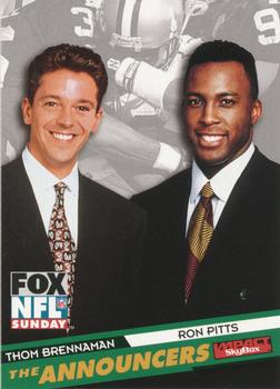 1995 SkyBox Impact - NFL on FOX: The Announcers #7 Thom Brennaman / Ron Pitts Front