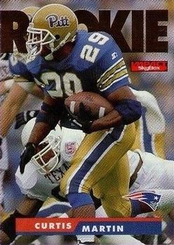 1995 SkyBox Impact - Rookie Running Backs #8 Curtis Martin Front