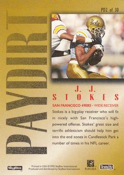 1995 SkyBox Premium - Paydirt Gold #PD2 J.J. Stokes Back